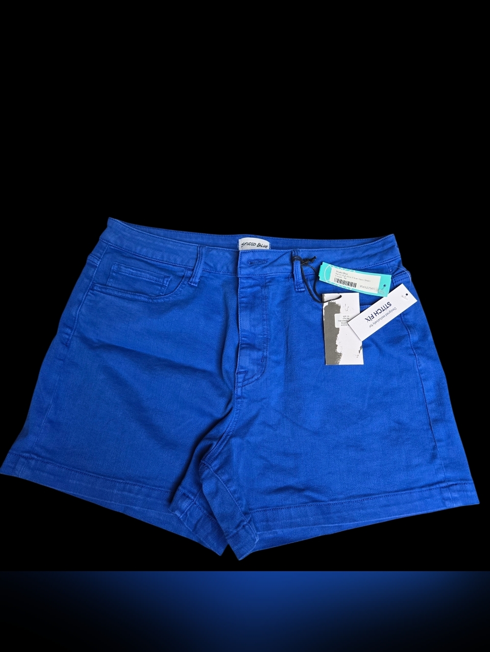 Studio Blue Kyrie High Rise Women's Cobalt Flat-Front Shorts
